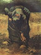 peasant Woman Digging (nn04) Vincent Van Gogh